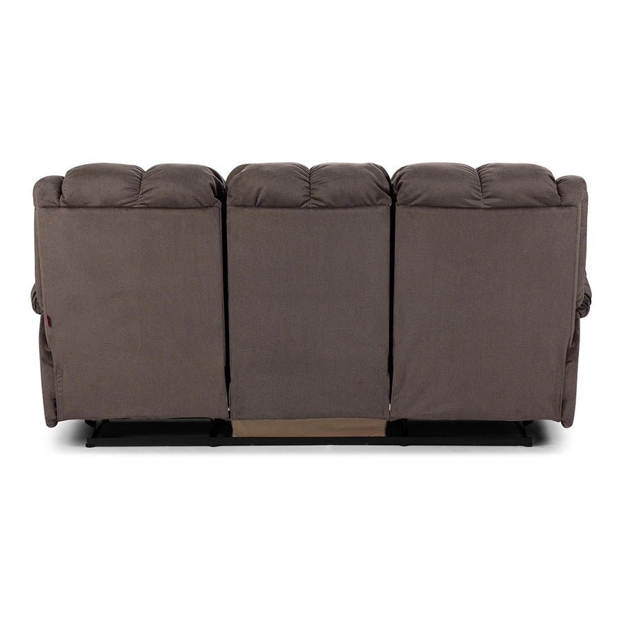 Sofá 3 Cuerpos Reclinable Jarrie Tela Chex Manual Gris Rosen