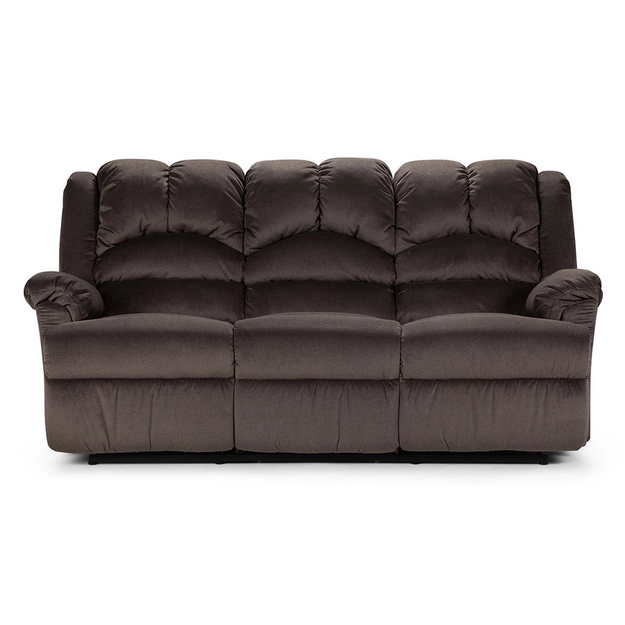 Sofá 3 Cuerpos Reclinable Jarrie Tela Chex Manual Gris Rosen