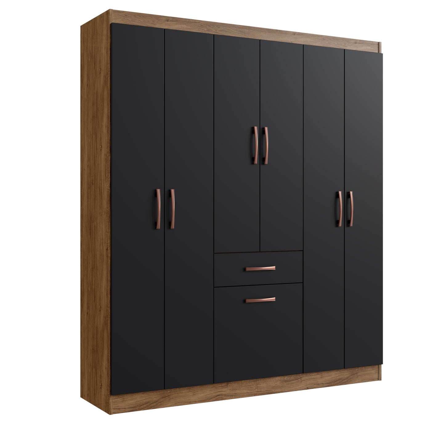 Clóset 6 Puertas 1 Cajón 1 Zapatera Negro Altavisión
