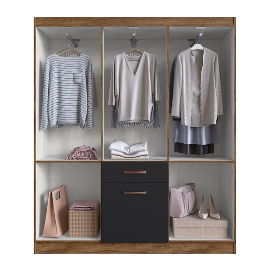 Clóset 6 Puertas 1 Cajón 1 Zapatera Negro Altavisión