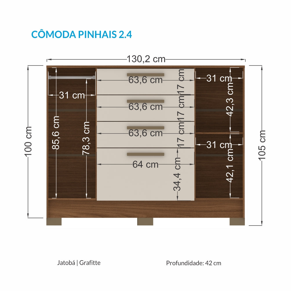 Cómoda Pinhais 2.4 Jatoba / Aarena Altavision