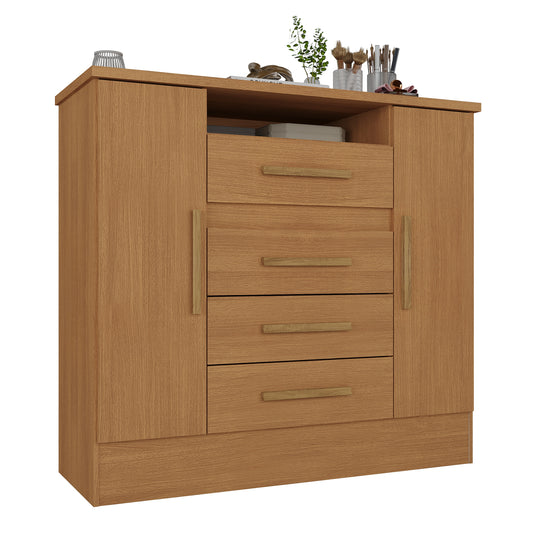 Cómoda Laguna 4 Cajones 2 Puertas Cinamomo Altavisión