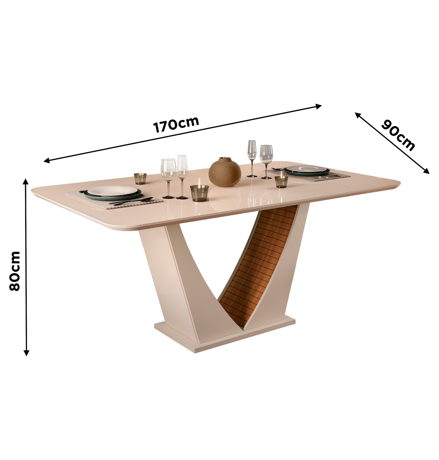 Comedor 6 sillas Dalila Blanco/Natural  Altavisión