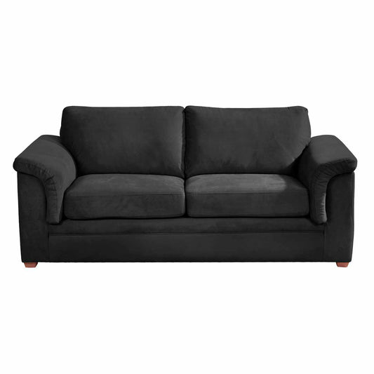 Sofá 3 Cuerpos Ancona Velvet Negro Latam Home