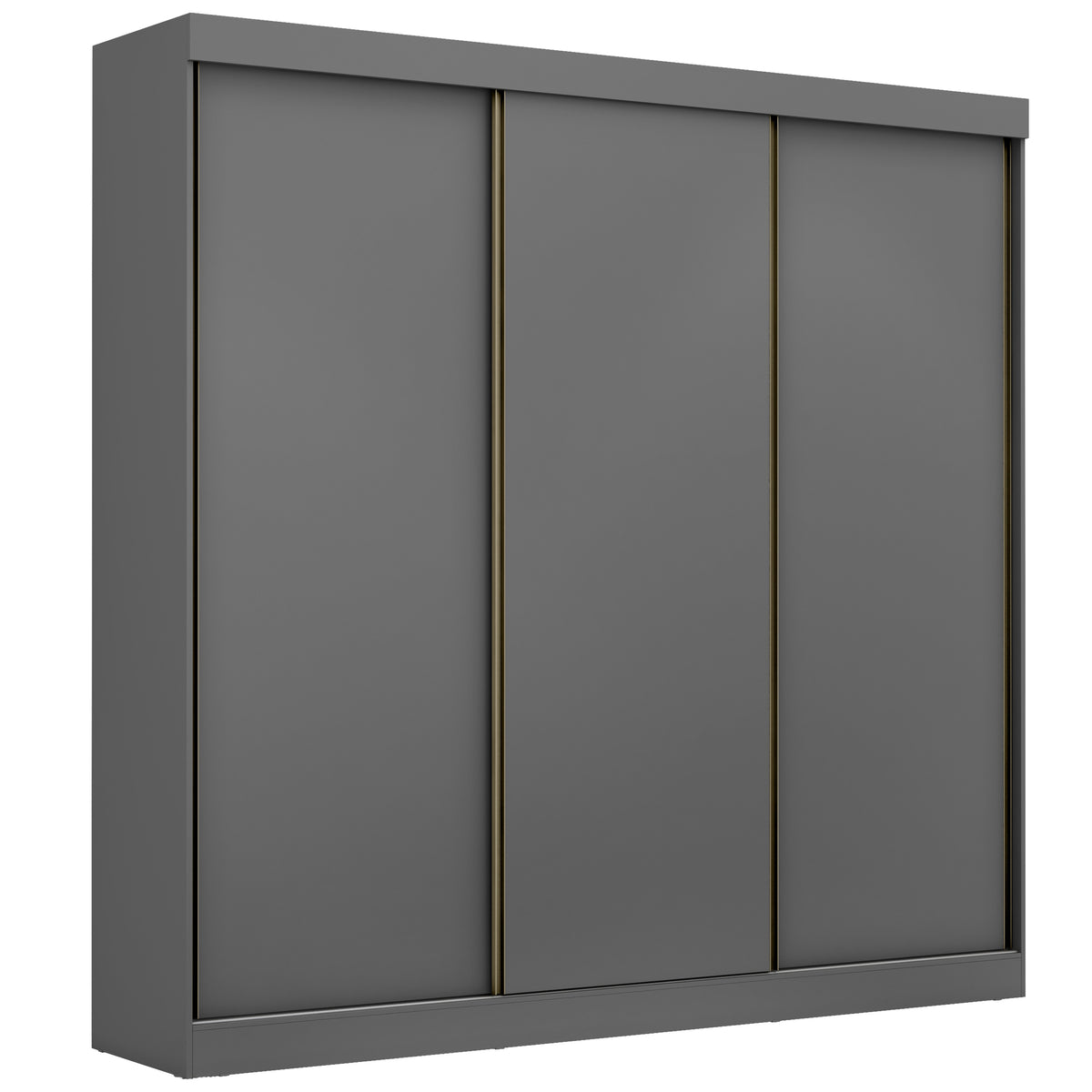 Clóset Ámbar 3 Puertas 8 Cajones Grafito Di Poretti