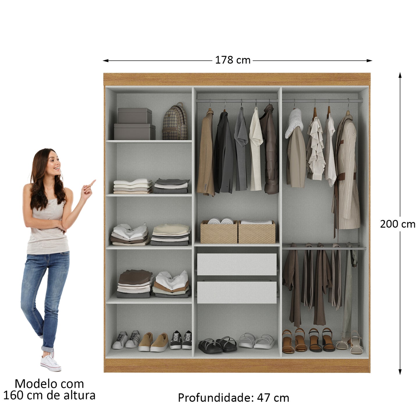 Closet Paris 6P 2C Gris Di Poretti