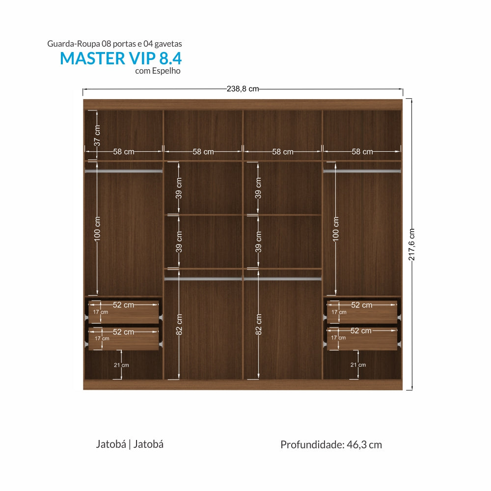 Clóset 8 Puertas 6 Cajones Off White Master Altavisión