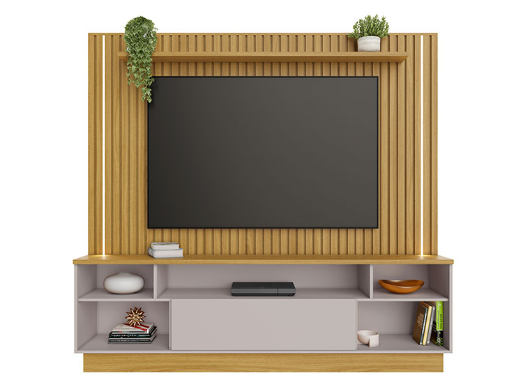 Home TV 65" Afago Café Natural Off White Di Poretti