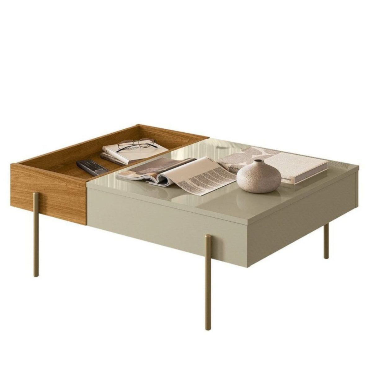 Mesa de Centro Leme Cinamomo/Off White Altavisión