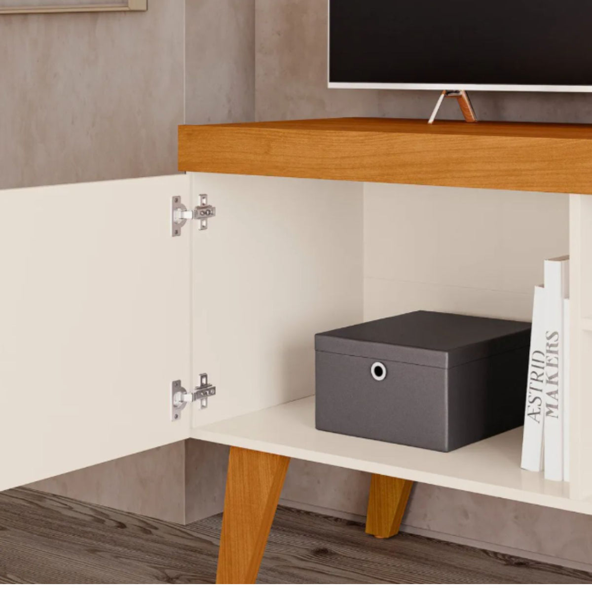 Rack Doca 43" Cinamomo/Off White Altavisión