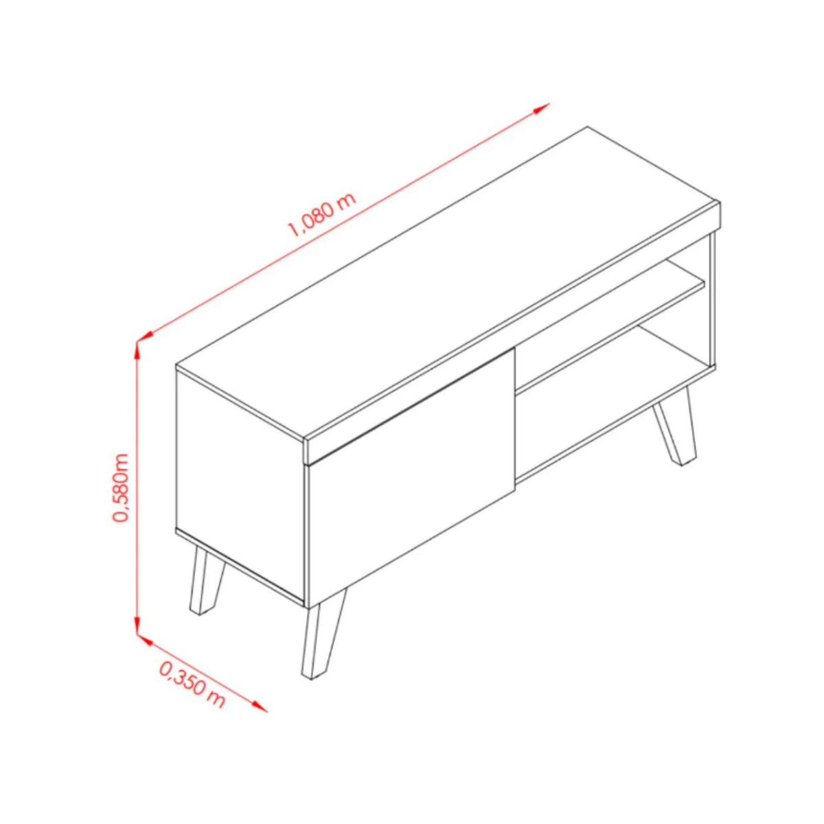 Rack Doca 43" Cinamomo/Off White Altavisión