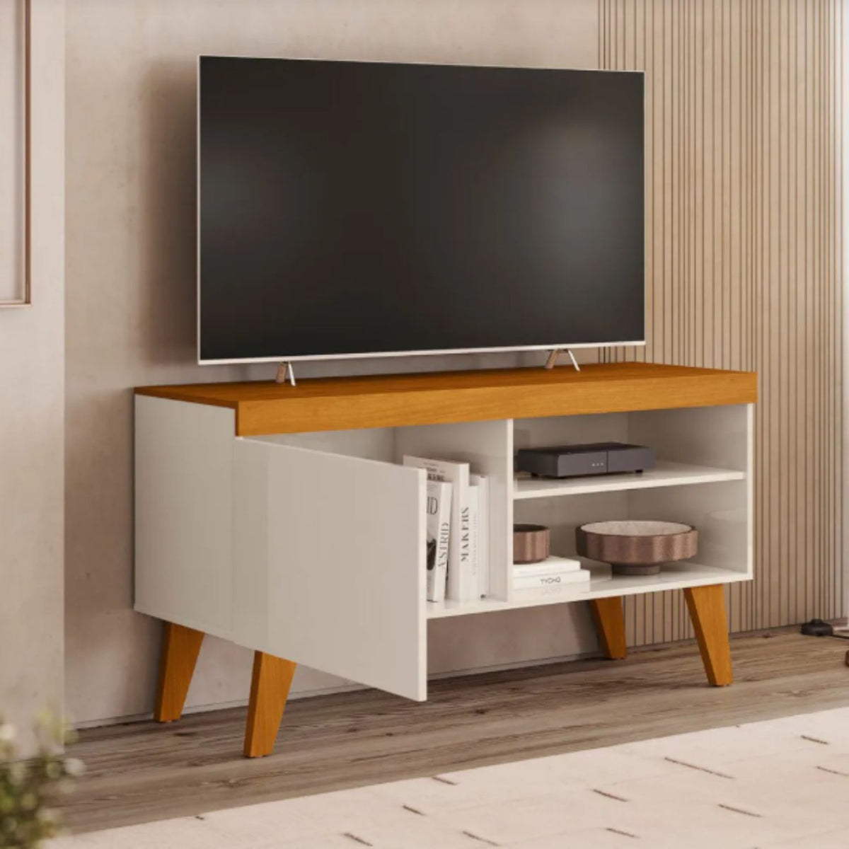 Rack Doca 43" Cinamomo/Off White Altavisión