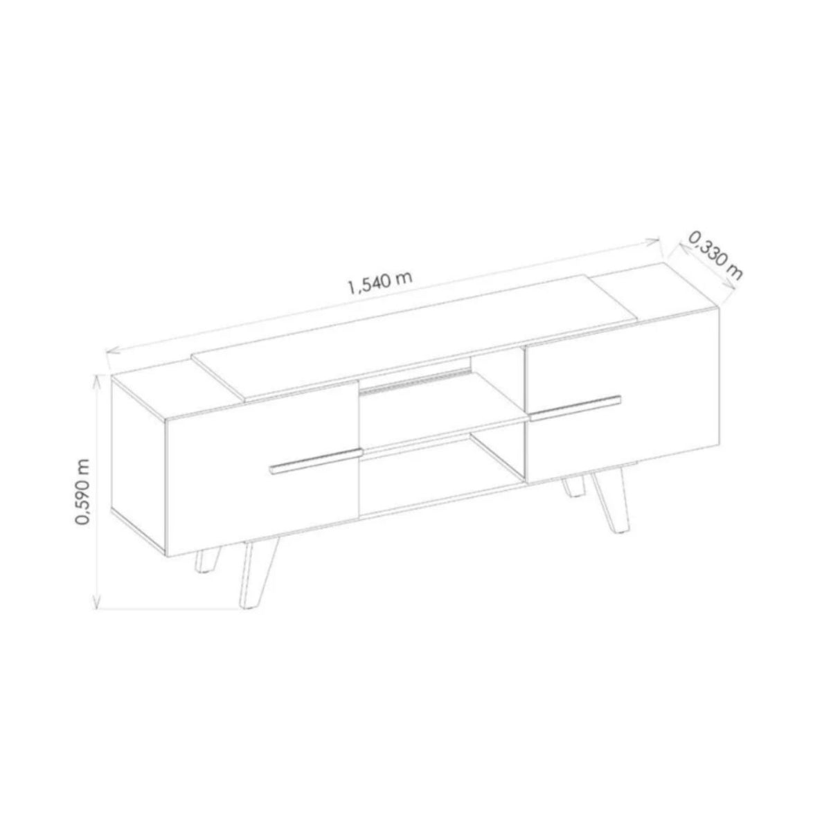 Rack Vila 65" Cinamomo/Off White Altavisión