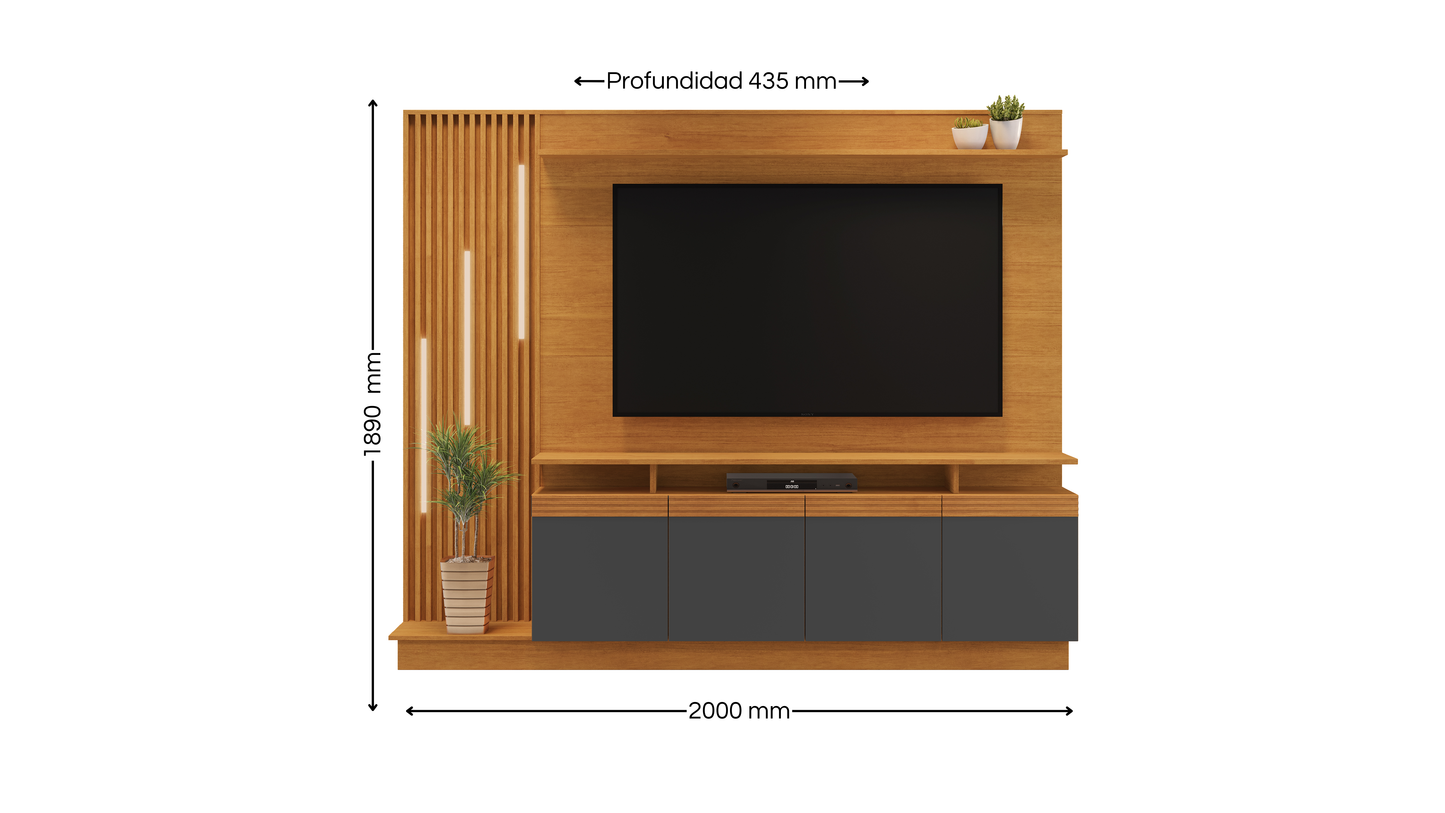 Home TV Absoluto 65" 4P Grafito Di Poretti