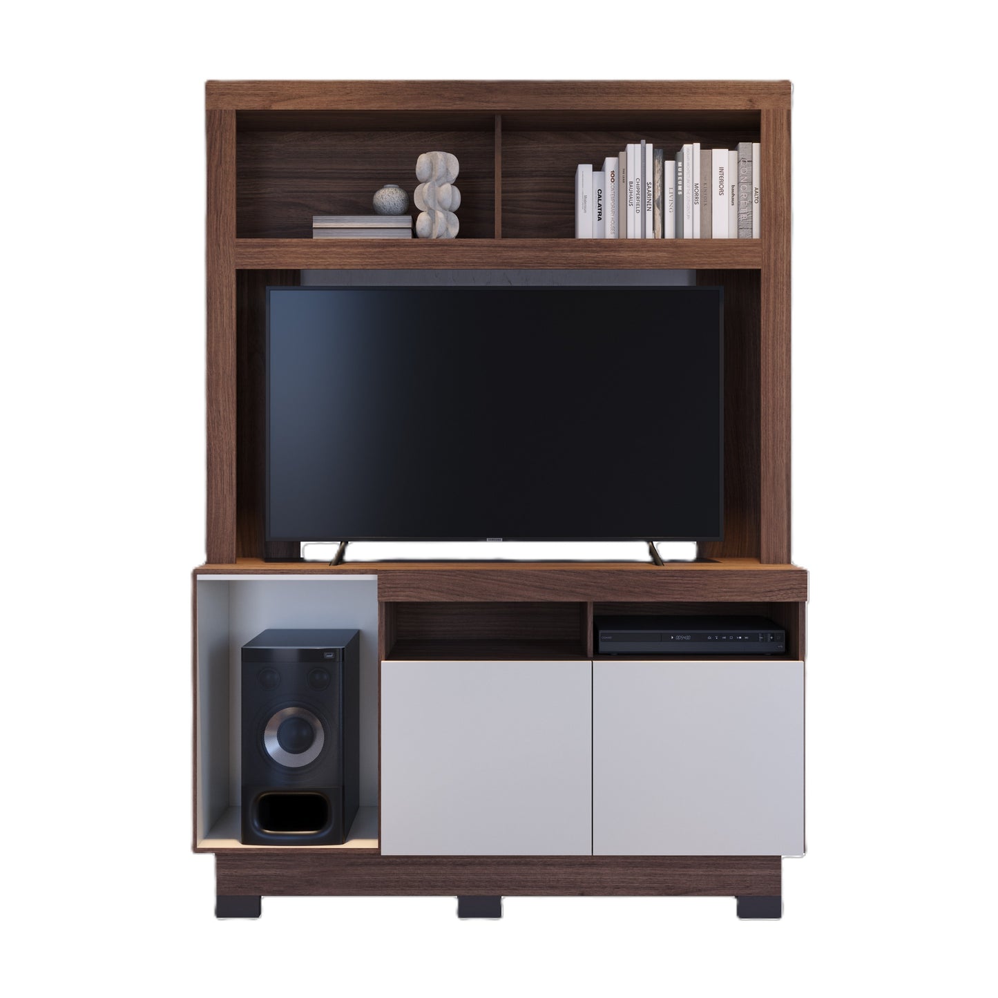 Estante Ambar Nogueira Real Off White Altavision
