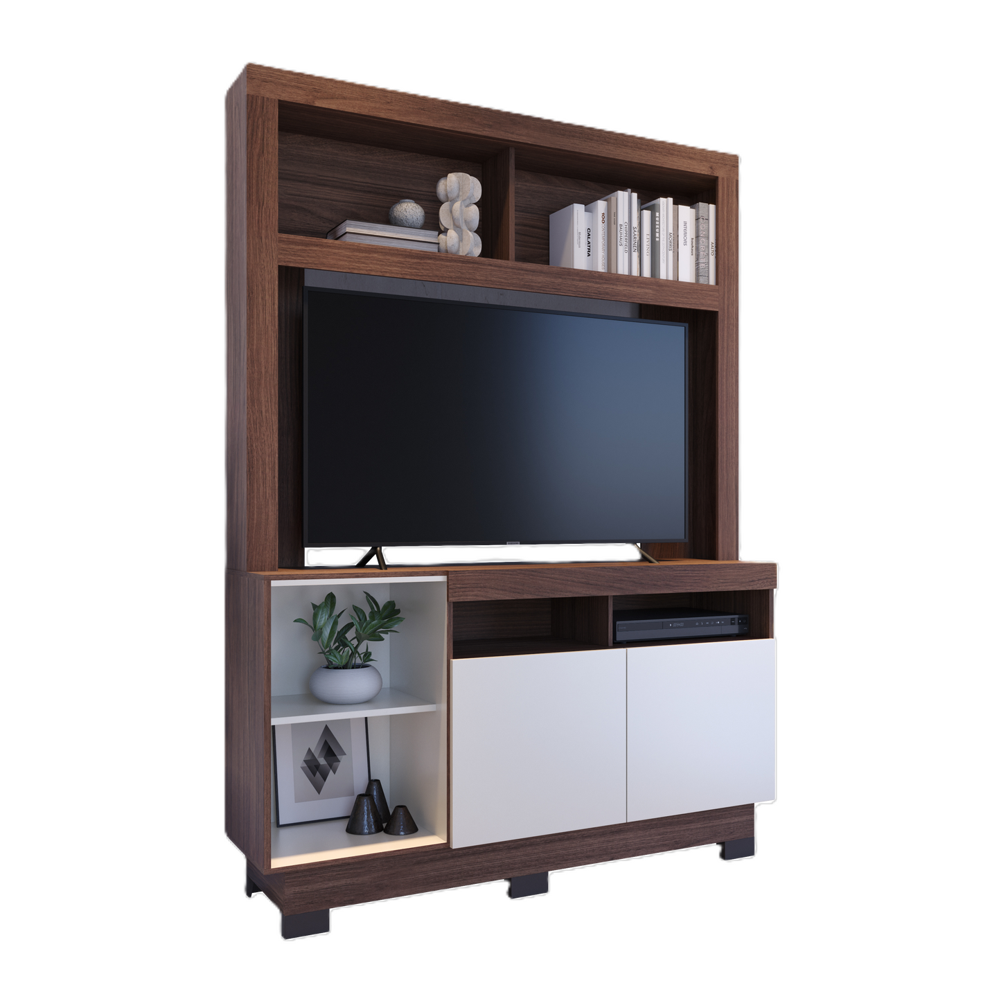 Estante Ambar Nogueira Real Off White Altavision