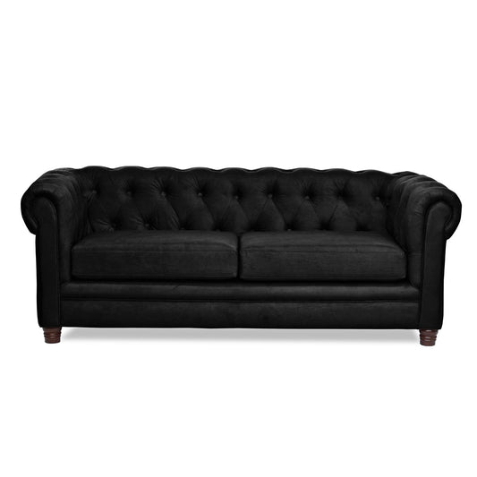 Sofá 3 Cuerpos Florencia Velvet Negro Latam Home