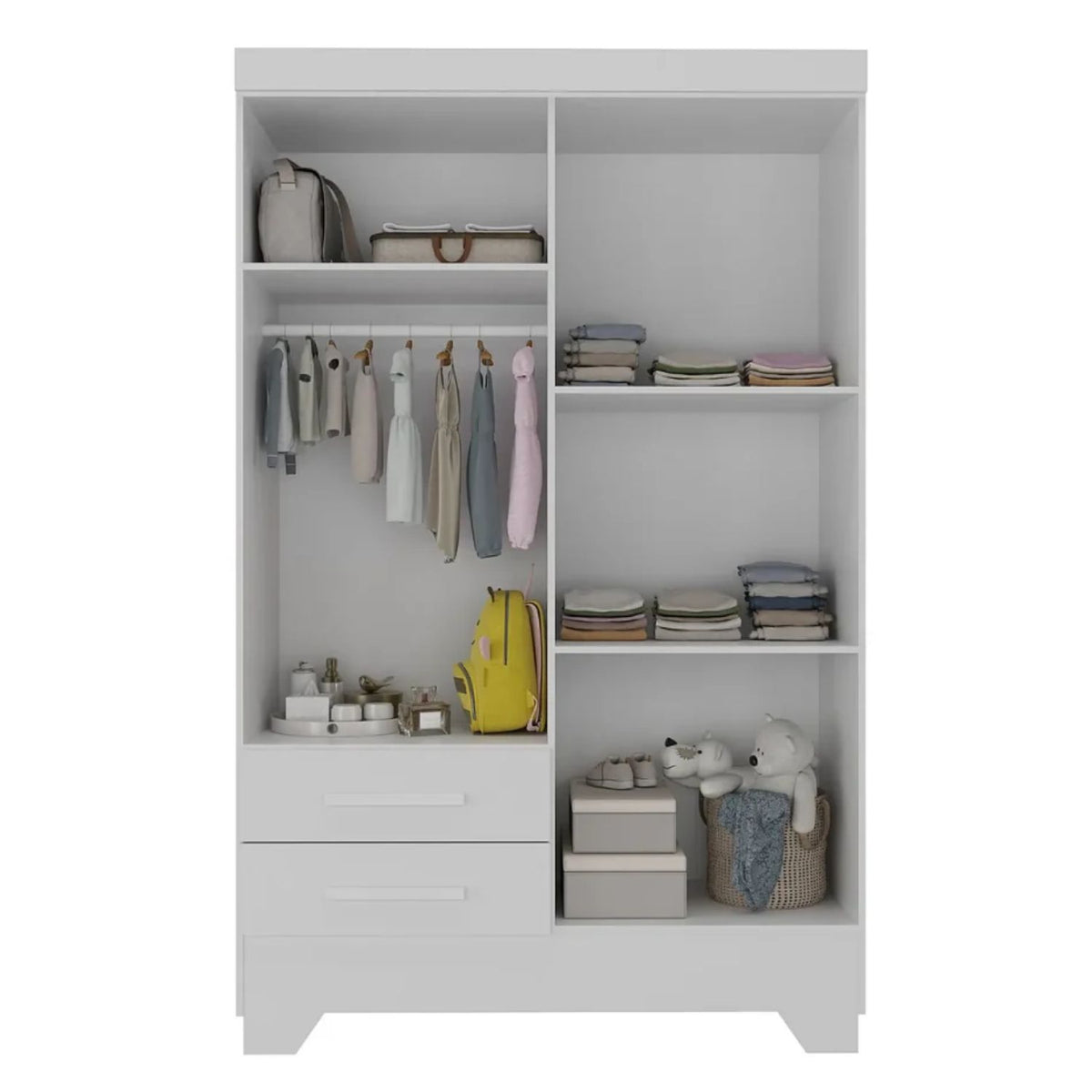 Clóset Bambole 4 Puertas 2 Cajones Blanco Di Poretti