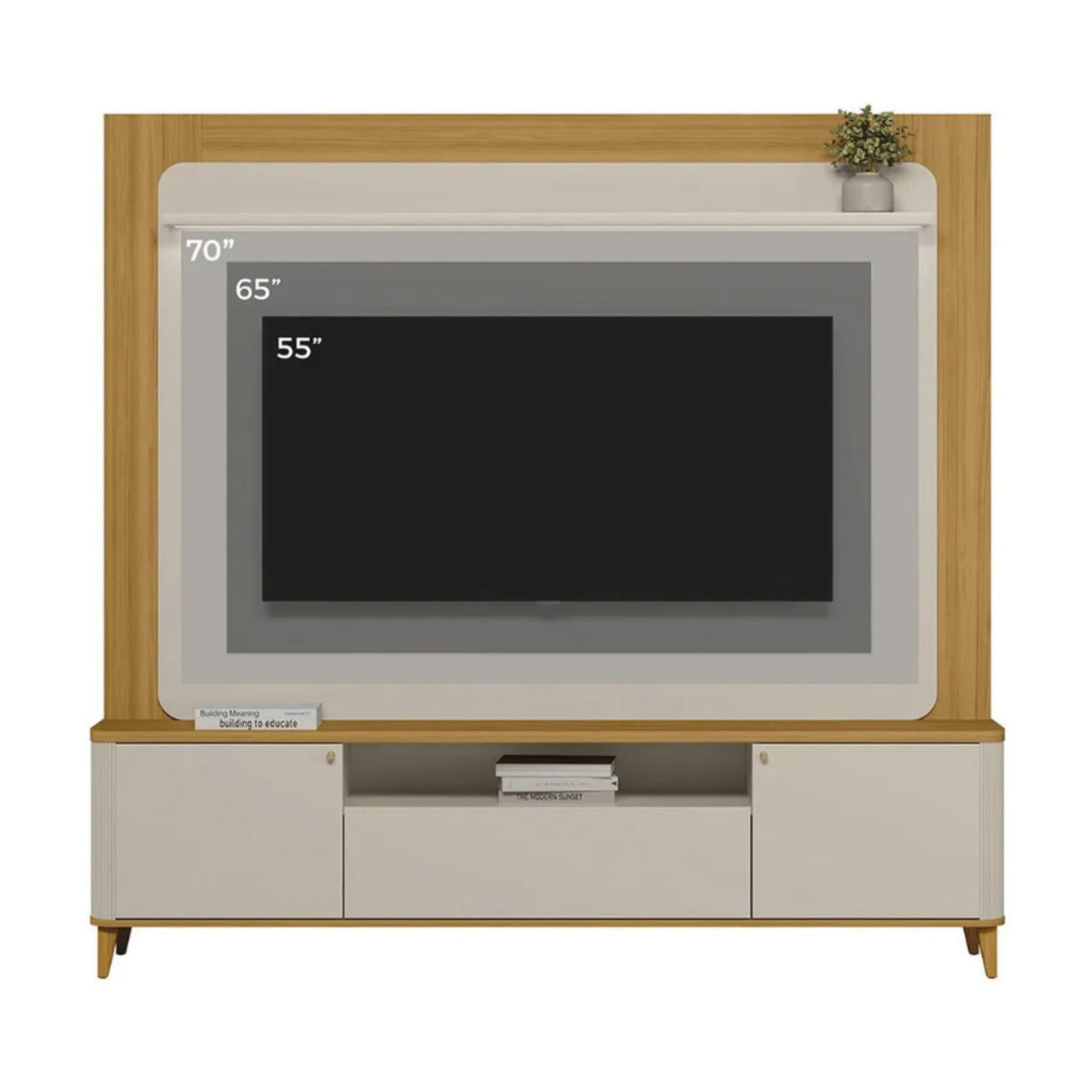 Home TV 70" Munique Cinamomo/Off White Di Poretti