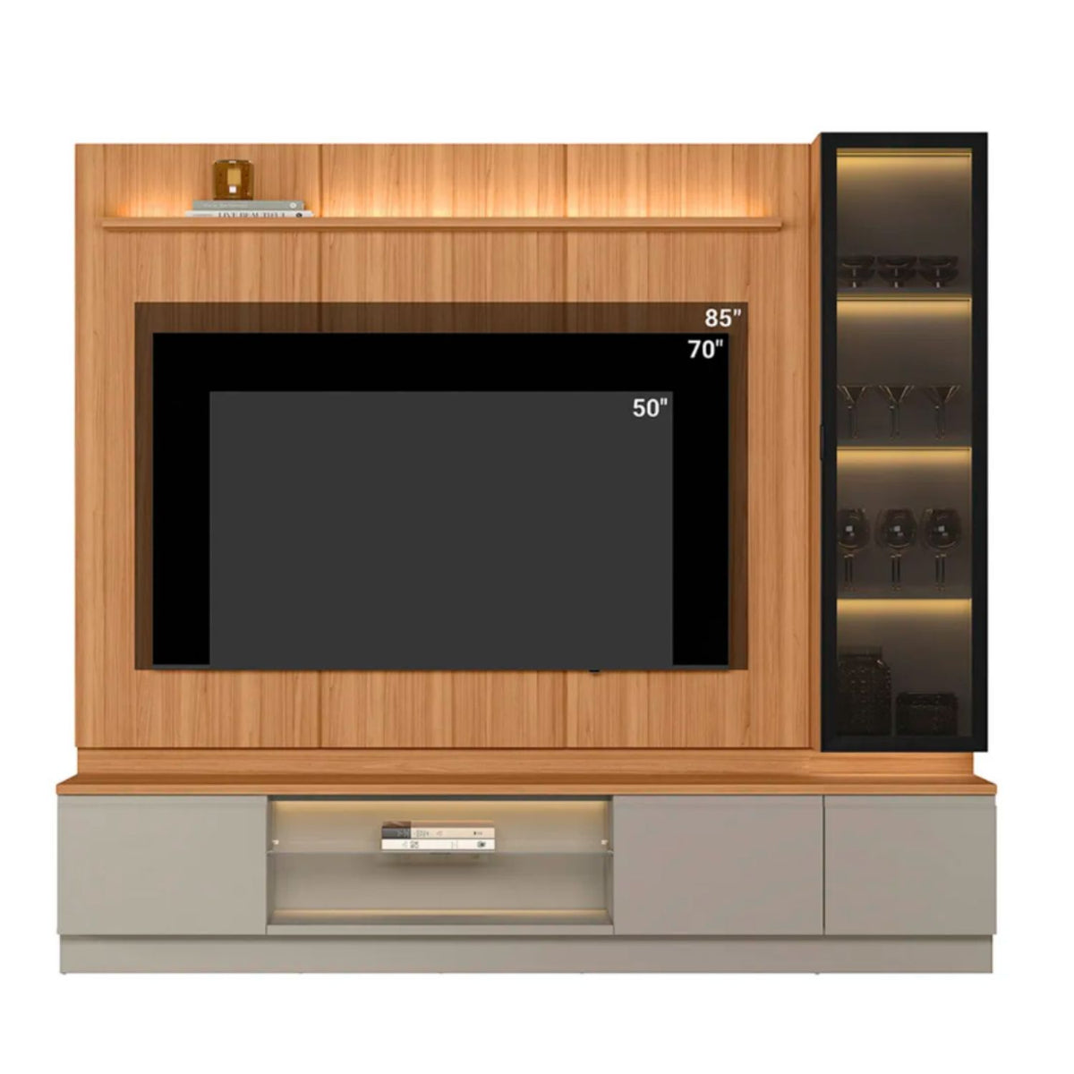 Home TV 75" Magnus Cinamomo/Off White 2C 1P Di Poretti