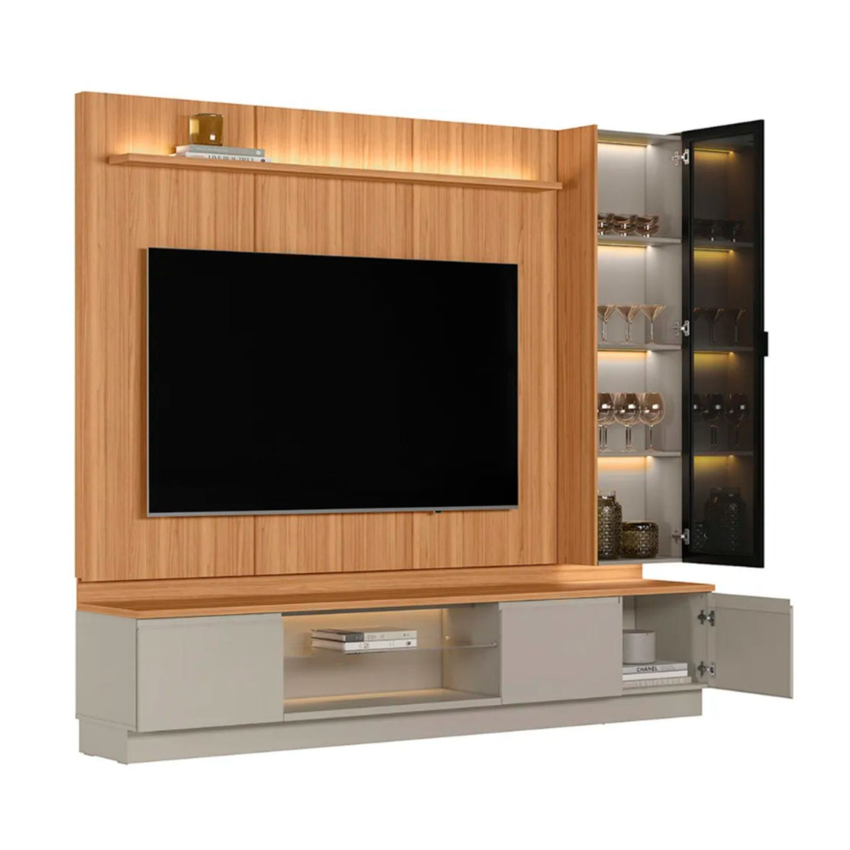 Home TV 75" Magnus Cinamomo/Off White 2C 1P Di Poretti