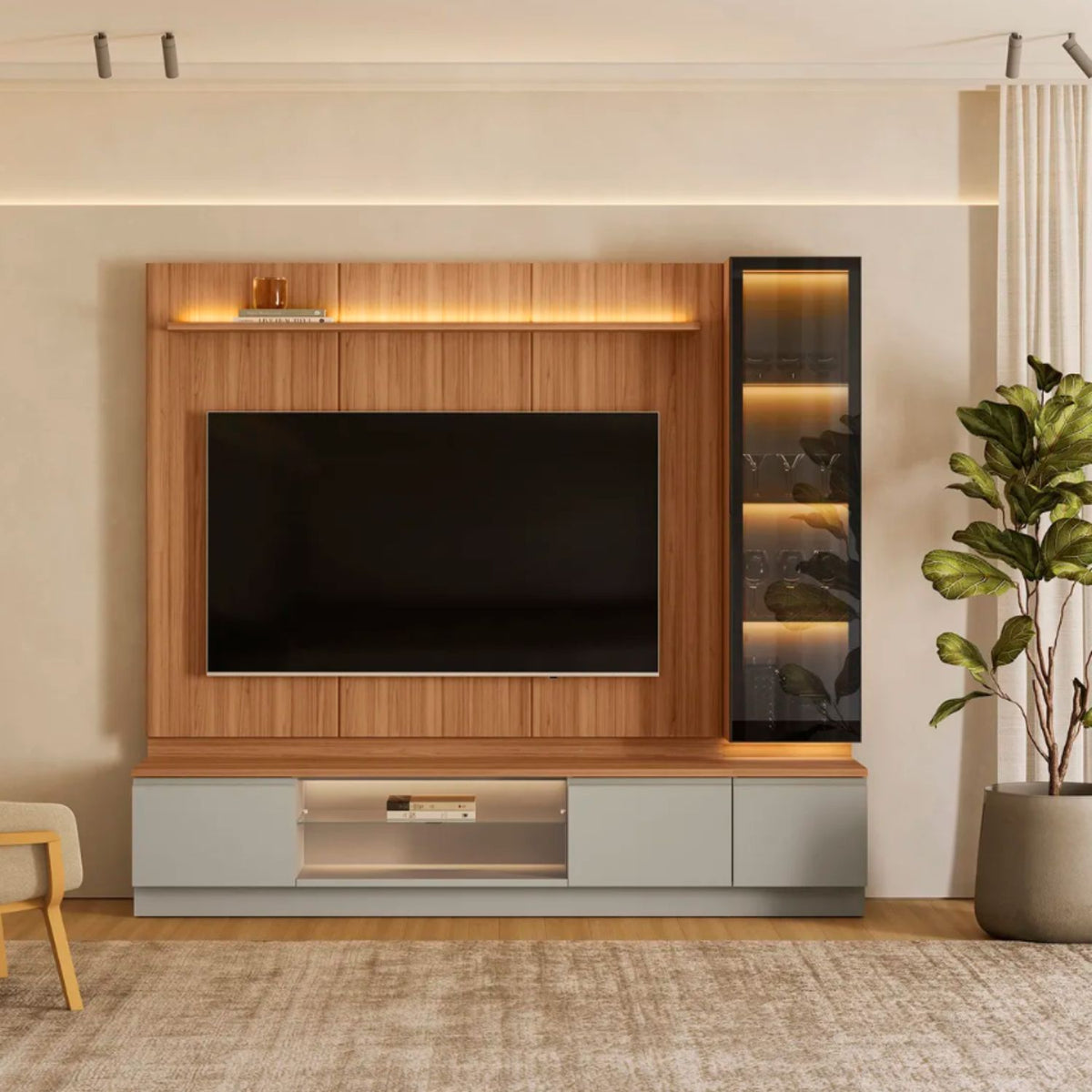 Home TV 75" Magnus Cinamomo/Off White 2C 1P Di Poretti