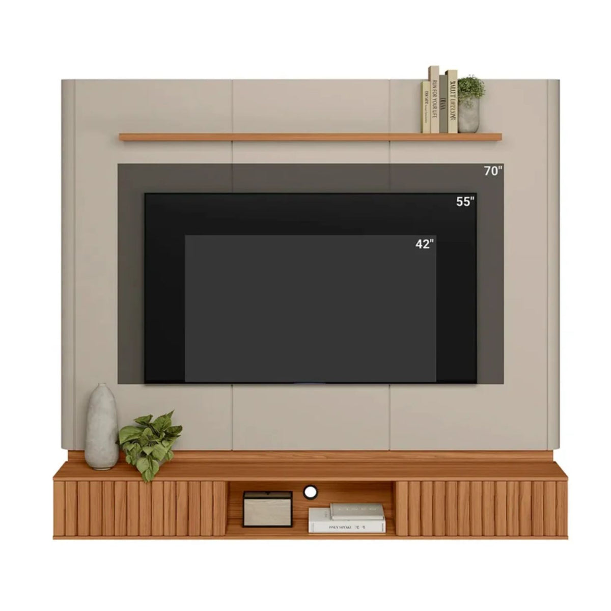 Panel TV 70" Cosmo Cinamomo/Grafito Di Poretti