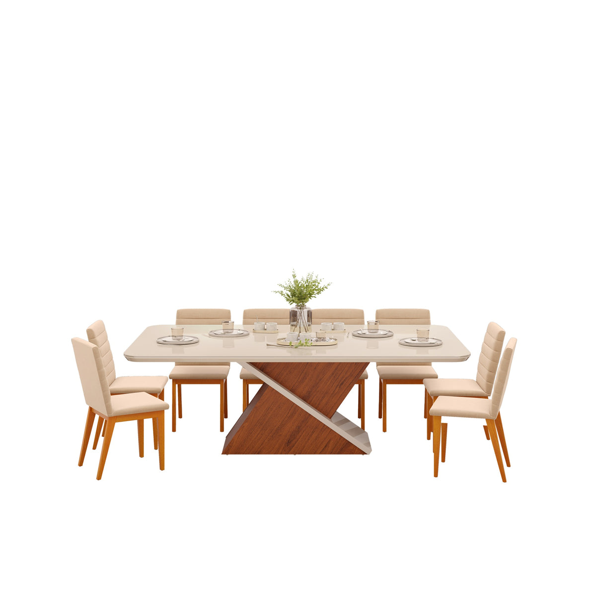 Juego de Comedor Zafira 8 Sillas Di Poretti