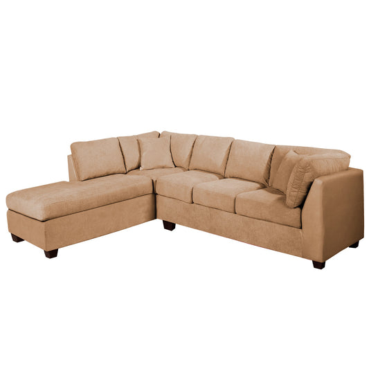 Sofá seccional Izquierdo Padua Velvet Beige Latam Home