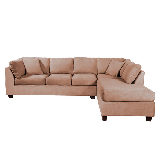 Sofá seccional Derecho Padua Velvet Beige Latam Home