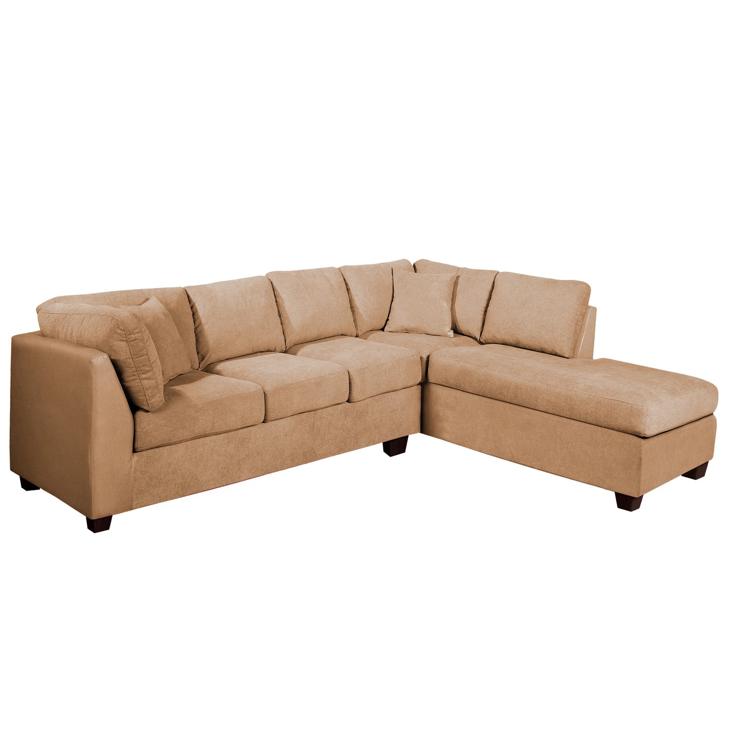 Sofá seccional Derecho Padua Velvet Beige Latam Home