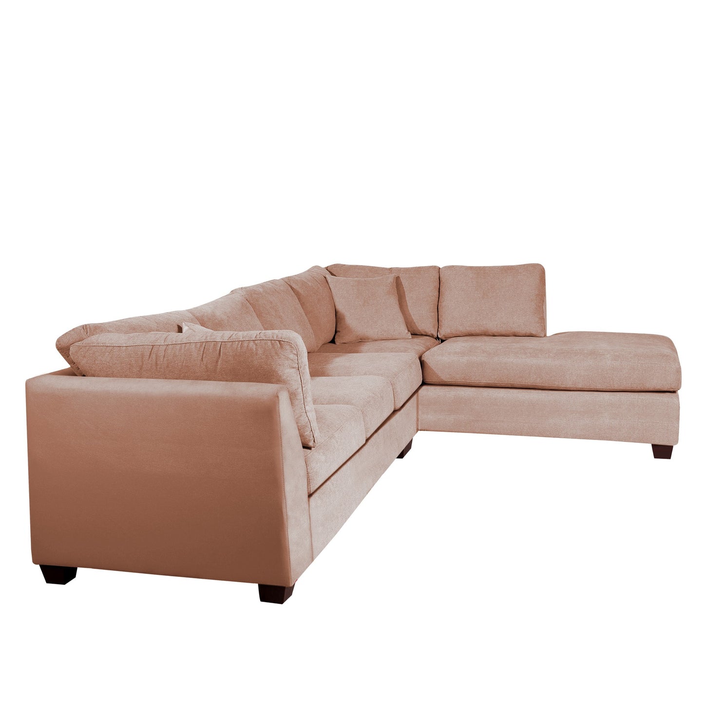 Sofá seccional Derecho Padua Velvet Beige Latam Home