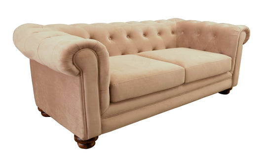 Sofá 3 Cuerpos Florencia Velvet Beige Latam Home