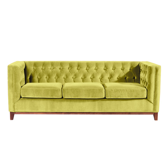 Sofá 3 Cuerpos Roma Velvet Pistacho Latam Home