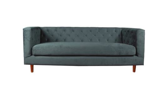 Sofá 3 Cuerpos Brescia Velvet Gris Latam Home