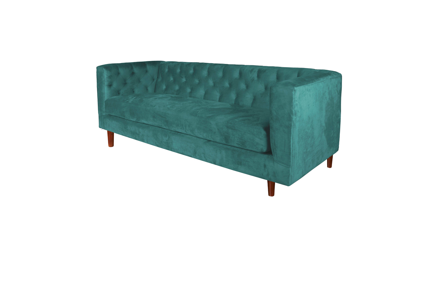 Sofá 3 Cuerpos Brescia Velvet Verde Latam Home