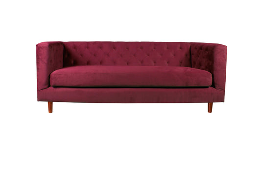 Sofá 3 Cuerpos Brescia Velvet Burdeo Latam Home