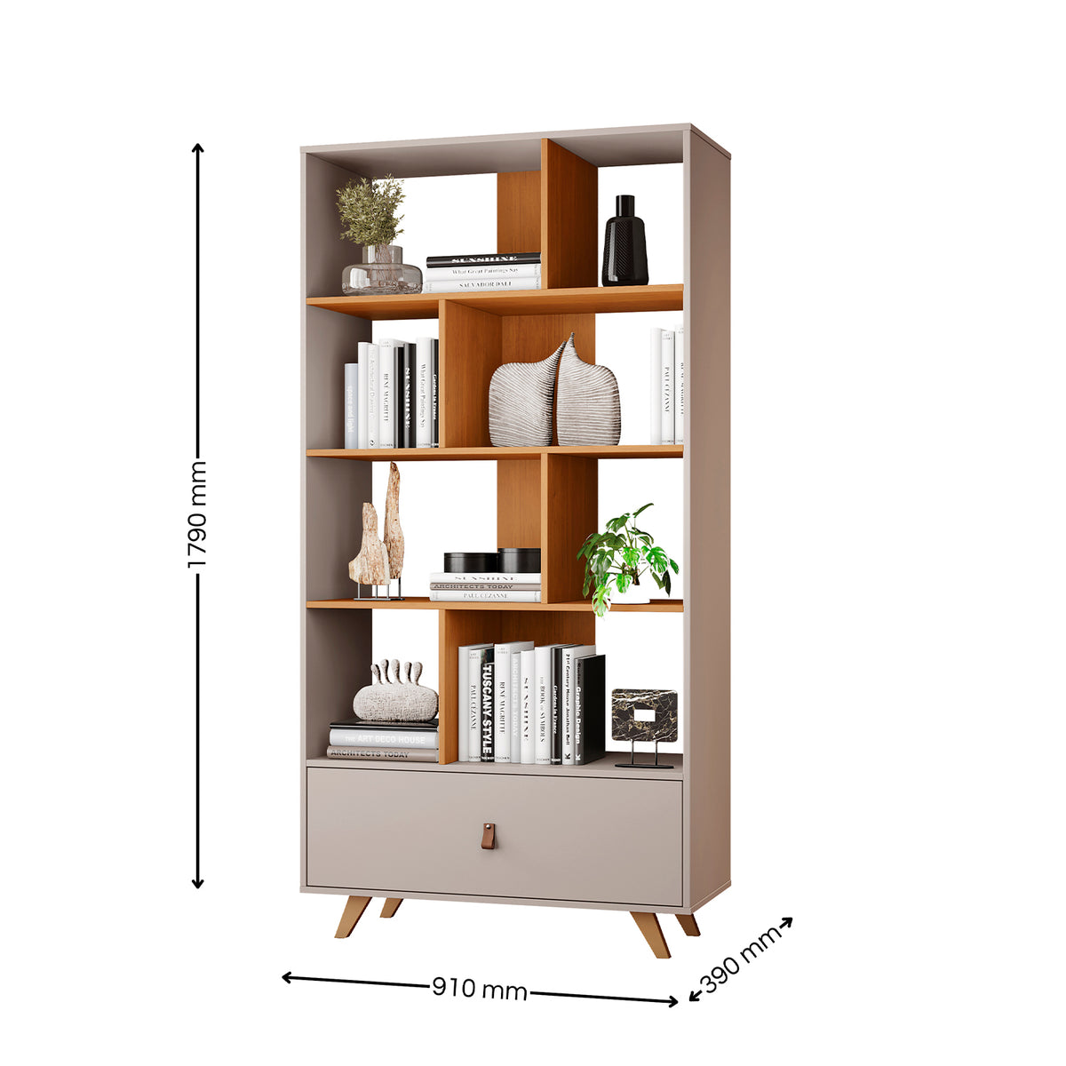 Librero Giga Blanco/Café Di Poretti