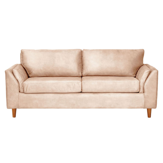 Sofá 3 Cuerpos Milán Cuero 70% Beige Latam Home