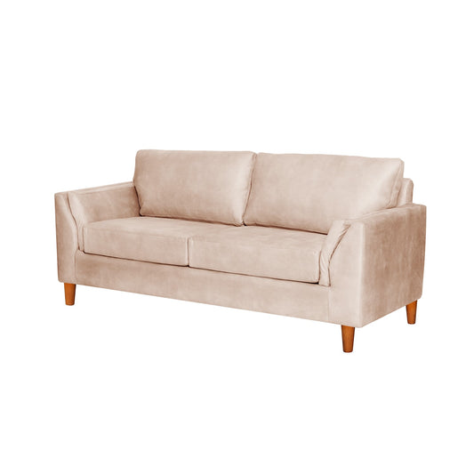 Sofá 2 Cuerpos Milán Cuero 70% Beige Latam Home