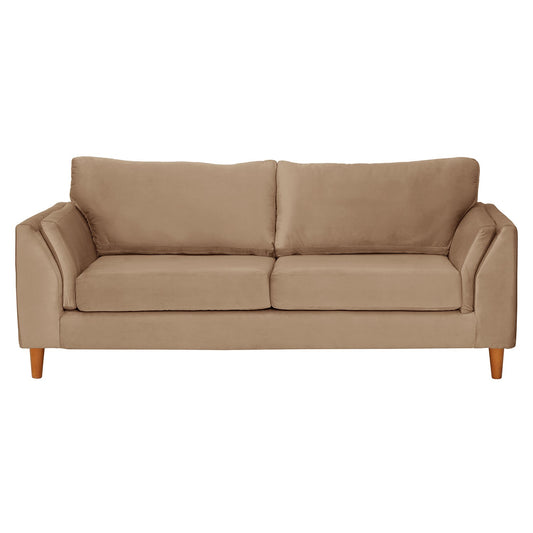 Sofá 3 Cuerpos Milán Velvet Beige Latam Home