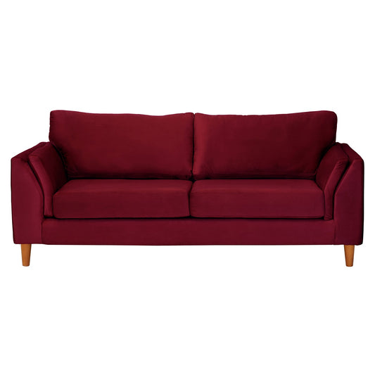 Sofá 3 Cuerpos Milán Velvet Burdeo Latam Home