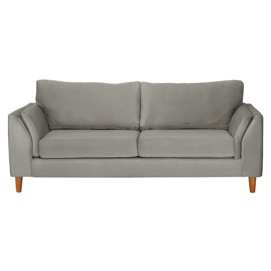 Sofá 3 Cuerpos Milán Velvet Gris Latam Home