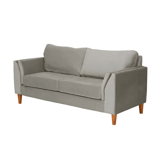 Sofá 2 Cuerpos Milán Velvet Gris Latam Home