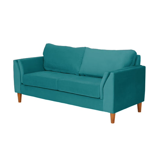 Sofá 2 Cuerpos Milán Velvet Turquesa Latam Home