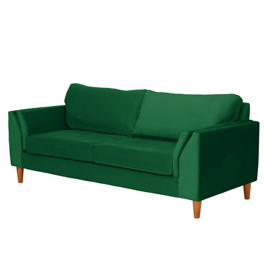 Sofá 3 Cuerpos Milán Velvet Verde Latam Home