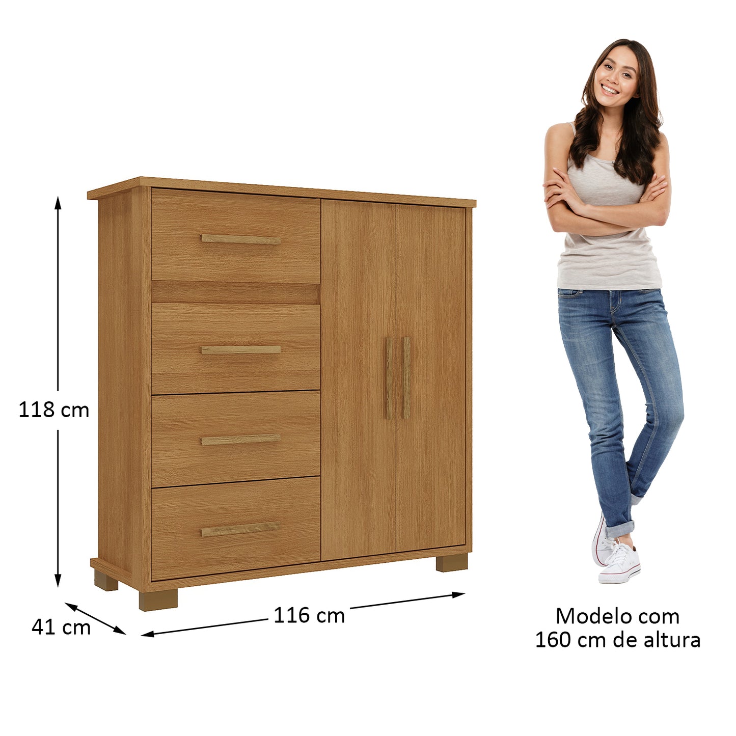 Cómoda Bella 4C2P Cinamomo Altavision