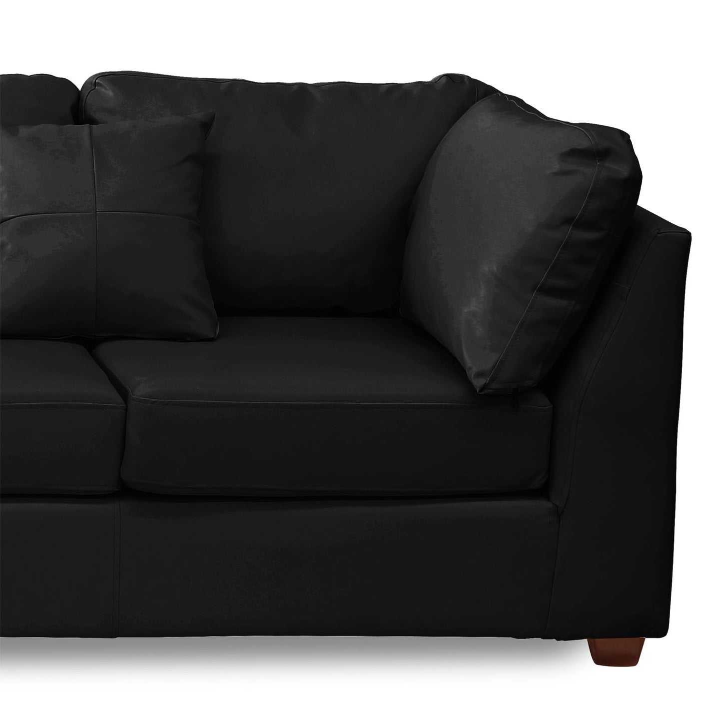 Sofá seccional Izquierdo Padua Velvet Negro Latam Home