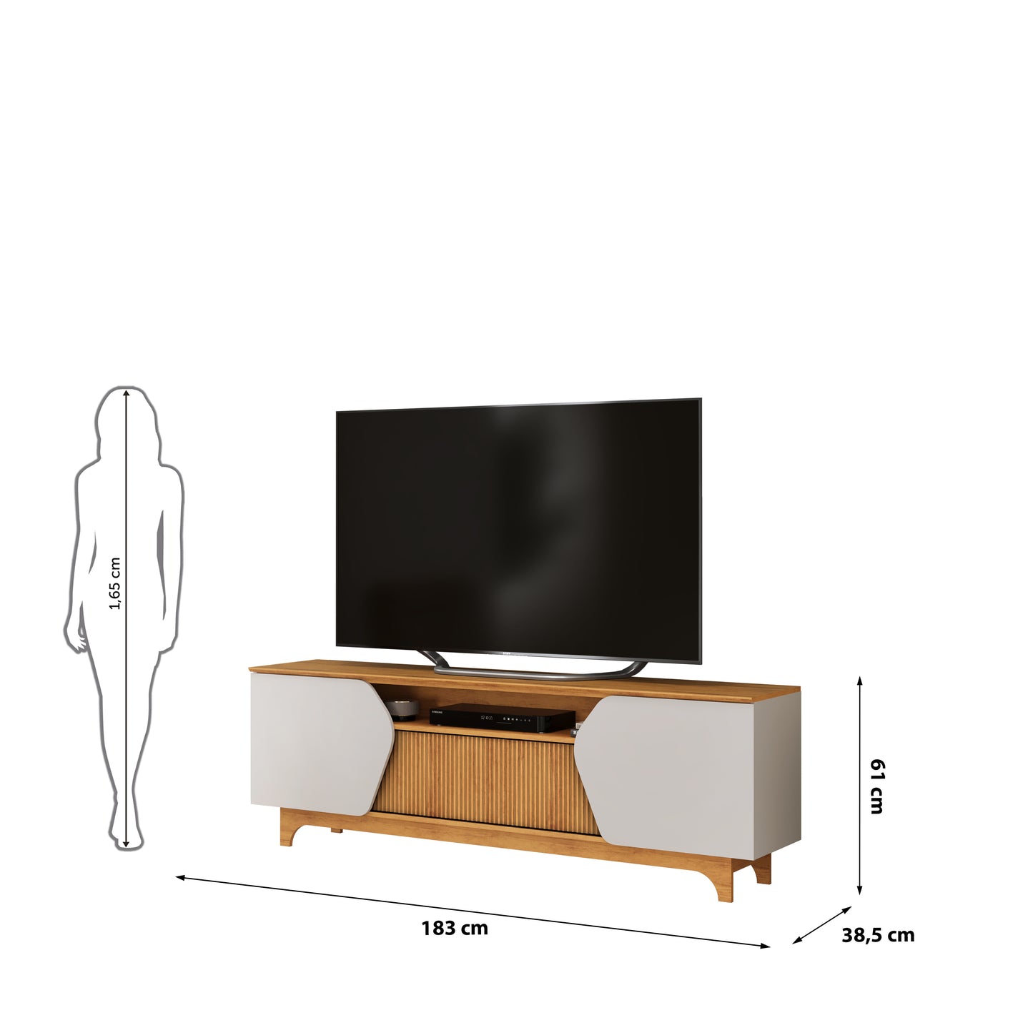 Rack TV Helo 75" 4P Di Poretti