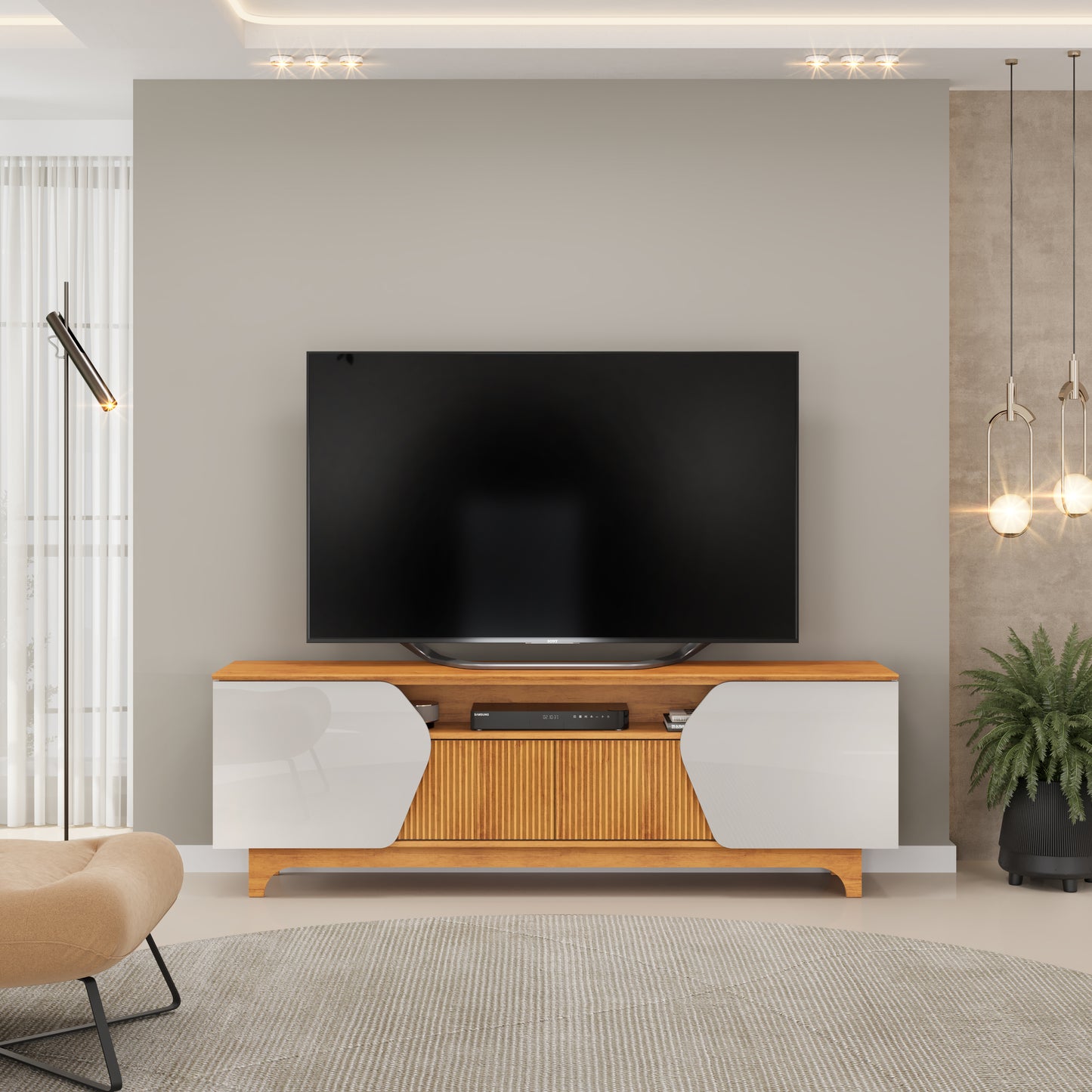 Rack TV Helo 75" 4P Di Poretti